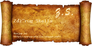 Zárug Stella névjegykártya